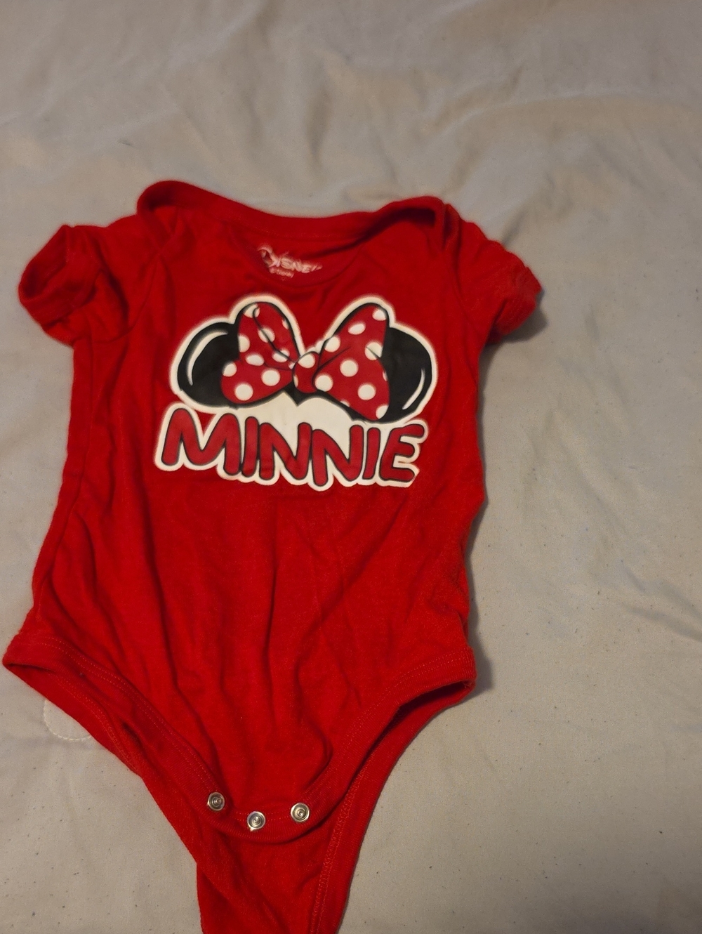 Disney Red Minnie Mouse Polka Dot Bow One-Piece